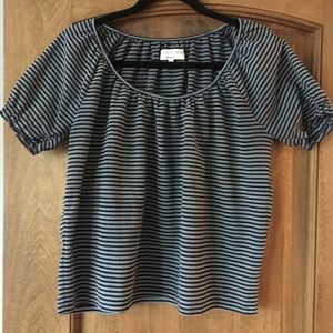 Madewell Texture and Thread Peasant top Stripes Sm
